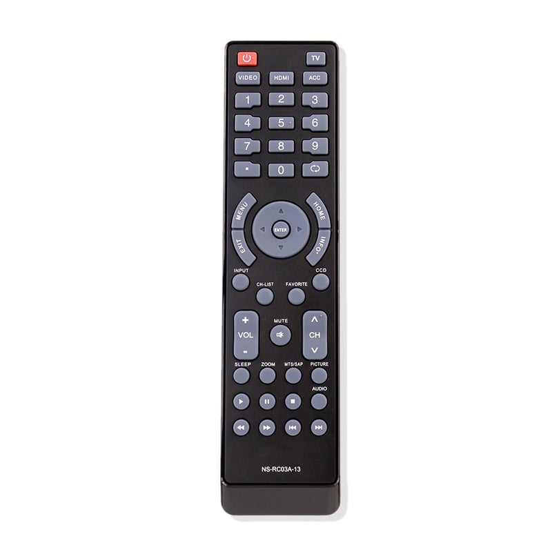 econtrolly Replace NS-RC03A-13 NS-RC02A-12 Remote fit for Insignia NS-19E320A13 NS-22E340A13 NS-24E340A13 NS-46L240A13 NS-55L260A13 LED LCD TV NS-RC6NA-14 RC-201-0A NS-RC05A-11 Remote - Image 1